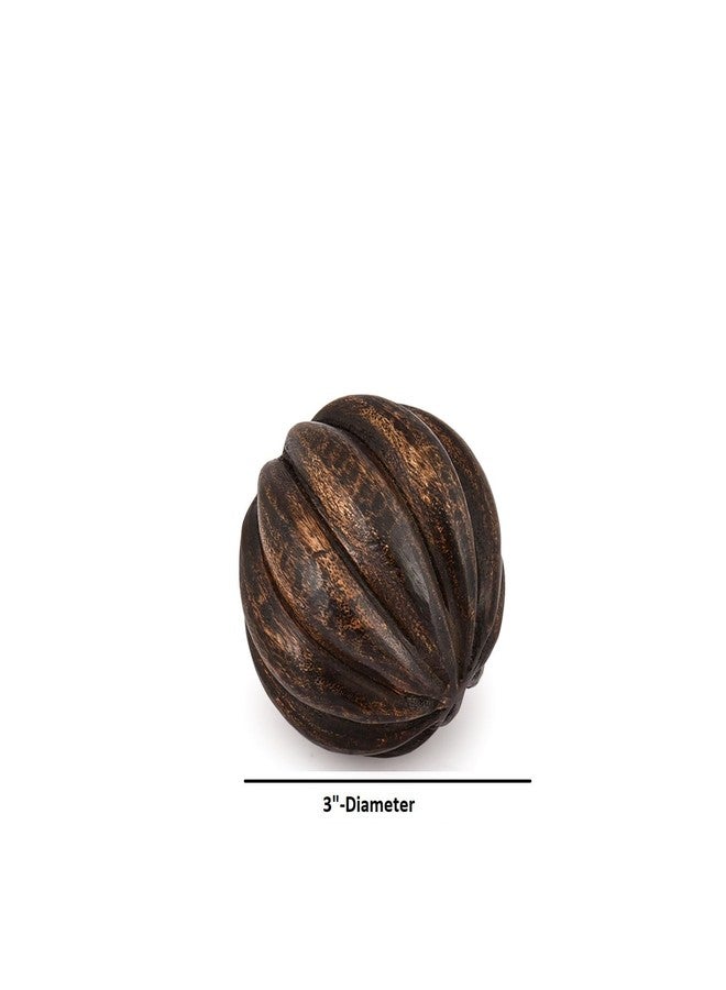Kaizen Casa Decorative Balls Mango Wood Round Balls Set of 3 for Centerpiece Use Ideal for Use in Living, Dining Room, Coffee Table Centerpiece Home Décor (3" x 3" x 3") - Image 4